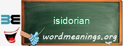 WordMeaning blackboard for isidorian